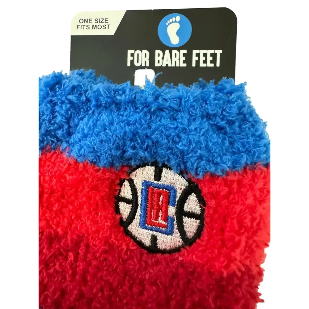 New For Bare Feet Los Angeles Clippers Rainbow Cozy Socks One Size